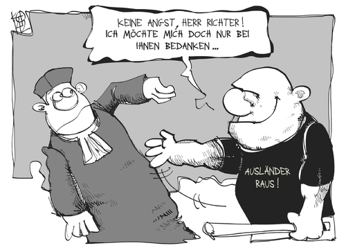 Cartoon: 3-Prozent-Hürde (medium) by Kostas Koufogiorgos tagged europawahl,skinhead,gewalt,urteil,richter,splitterpartei,rechtsradikalismus,nazi,neonazi,bundesverfassungsgericht,bvg,koufogiorgos,cartoon,illustration,karikatur,karikatur,illustration,cartoon,koufogiorgos,bvg,bundesverfassungsgericht,neonazi,nazi,rechtsradikalismus,splitterpartei,richter,urteil,gewalt,skinhead,europawahl