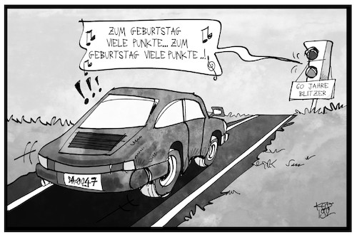 Cartoon: 60 Jahre Blitzer (medium) by Kostas Koufogiorgos tagged karikatur,koufogiorgos,illustration,cartoon,blitzer,radarfalle,punkte,flensburg,rasen,porsche,autofahrer,auto,verkehr,verkehrsregeln,kontrolle,geschwindigkeit,karikatur,koufogiorgos,illustration,cartoon,blitzer,radarfalle,punkte,flensburg,rasen,porsche,autofahrer,auto,verkehr,verkehrsregeln,kontrolle,geschwindigkeit