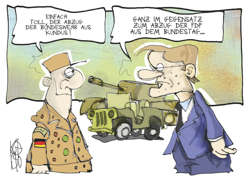 Cartoon: Afghanistan (medium) by Kostas Koufogiorgos tagged bundeswehr,soldat,westerwelle,kundus,afghanistan,fdp,bundestag,krieg,konflikt,isaf,karikatur,koufogiorgos,bundeswehr,soldat,westerwelle,kundus,afghanistan,fdp,bundestag,krieg,konflikt,isaf,karikatur,koufogiorgos