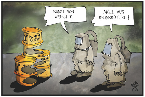 Cartoon: AKW Brunsbüttel (medium) by Kostas Koufogiorgos tagged karikatur,koufogiorgos,illustration,cartoon,akw,atomkraft,atommüll,akulptur,kunst,installation,fass,suppe,konserve,nuklear,umwelt,verschmutzung,karikatur,koufogiorgos,illustration,cartoon,akw,atomkraft,atommüll,akulptur,kunst,installation,fass,suppe,konserve,nuklear,umwelt,verschmutzung