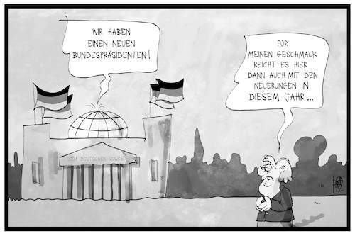 Cartoon: Alles neu in Berlin (medium) by Kostas Koufogiorgos tagged karikatur,koufogiorgos,illustration,cartoon,berlin,reichstag,bundestag,merkel,neuerung,veränderung,bundespräsidentenwahl,kanzlerkandidatin,bundestagswahl,politik,karikatur,koufogiorgos,illustration,cartoon,berlin,reichstag,bundestag,merkel,neuerung,veränderung,bundespräsidentenwahl,kanzlerkandidatin,bundestagswahl,politik