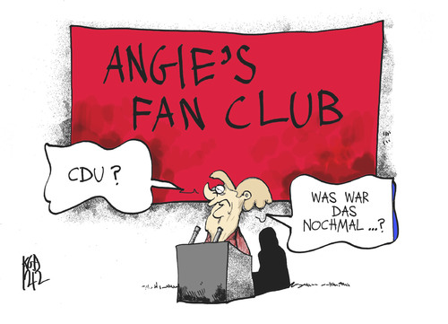 Cartoon: Angies Fan-Club (medium) by Kostas Koufogiorgos tagged cdu,merkel,angie,fan,club,partei,tag,wahlkampf,karikatur,kostas,koufogiorgos,cdu,merkel,angie,fan,club,partei,tag,wahlkampf,karikatur,kostas,koufogiorgos