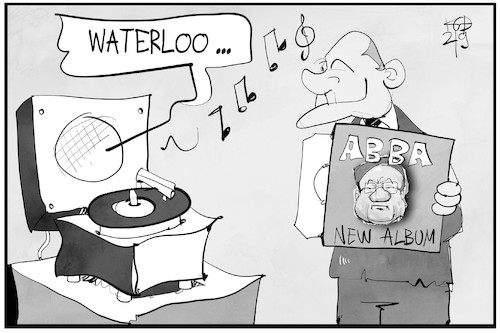 Cartoon: Armins Waterloo (medium) by Kostas Koufogiorgos tagged karikatur,koufogiorgos,illustration,cartoon,armin,waterloo,abba,laschet,scholz,umfrage,karikatur,koufogiorgos,illustration,cartoon,armin,waterloo,abba,laschet,scholz,umfrage