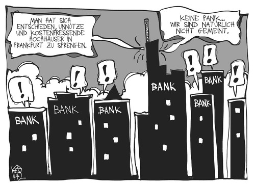 Cartoon: Banken-City Frankfurt (medium) by Kostas Koufogiorgos tagged bankensektor,wirtschaft,wolkenkratzer,skyline,hochhaus,frankfurt,mainhattan,city,bank,koufogiorgos,karikatur,cartoon,illustration,illustration,cartoon,karikatur,koufogiorgos,bank,city,mainhattan,frankfurt,hochhaus,skyline,wolkenkratzer,wirtschaft,bankensektor