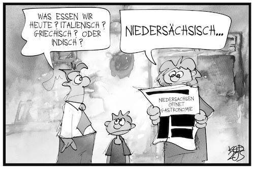 Cartoon: Beim Niedersachsen (medium) by Kostas Koufogiorgos tagged karikatur,koufogiorgos,illustration,cartoon,niedersachsen,gastronomie,essen,lockdown,lockerung,corona,pandemie,zeitung,karikatur,koufogiorgos,illustration,cartoon,niedersachsen,gastronomie,essen,lockdown,lockerung,corona,pandemie,zeitung