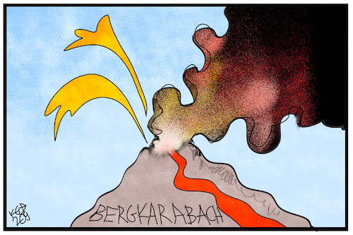 Cartoon: Bergkarabach (medium) by Kostas Koufogiorgos tagged karikatur,koufogiorgos,illustration,cartoon,bergkarabach,armenien,aserbaidschan,krieg,konflikt,karikatur,koufogiorgos,illustration,cartoon,bergkarabach,armenien,aserbaidschan,krieg,konflikt