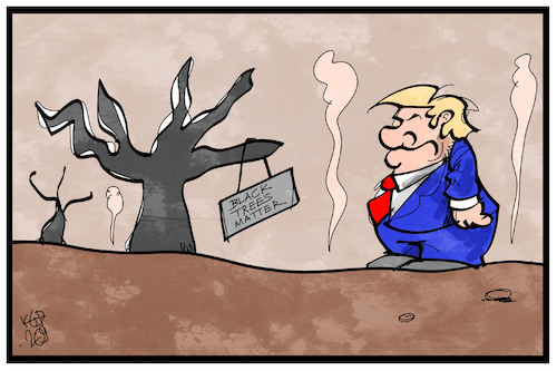 Cartoon: Black Trees Matter (medium) by Kostas Koufogiorgos tagged karikatur,koufogiorgos,illustration,cartoon,bäume,waldbrand,trump,feuer,usa,kalifornien,karikatur,koufogiorgos,illustration,cartoon,bäume,waldbrand,trump,feuer,usa,kalifornien