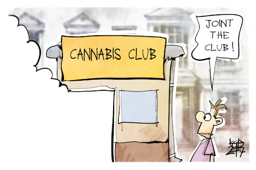 Cartoon: Cannabis Club (medium) by Kostas Koufogiorgos tagged karikatur,koufogiorgos,cannabis,joint,droge,rauch,club,karikatur,koufogiorgos,cannabis,joint,droge,rauch,club
