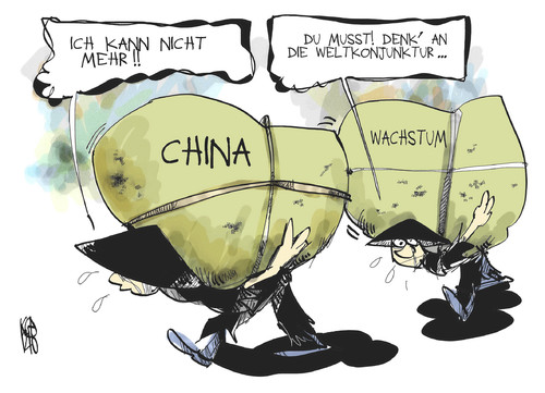 Cartoon: China (medium) by Kostas Koufogiorgos tagged china,wirtschaft,konjunktur,wachstum,arbeit,arbeiter,karikatur,kostas,koufogiorgos,china,wirtschaft,konjunktur,wachstum,arbeit,arbeiter,karikatur,kostas,koufogiorgos