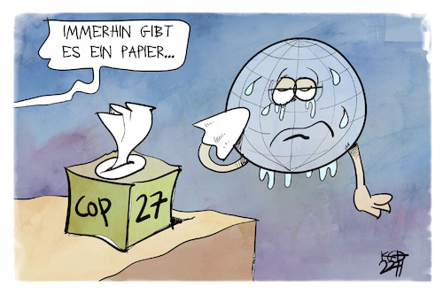 Cartoon: COP 27 (medium) by Kostas Koufogiorgos tagged karikatur,koufogiorgos,cop,27,erde,abschlusserklärung,klimakatastrophe,papier,weinen,trauer,karikatur,koufogiorgos,cop,27,erde,abschlusserklärung,klimakatastrophe,papier,weinen,trauer