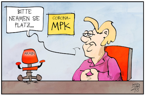 Cartoon: Corona-MPK (medium) by Kostas Koufogiorgos tagged karikatur,koufogiorgos,illustration,cartoon,mpk,merkel,laschet,ministerpräsidentenkonferenz,stuhl,karikatur,koufogiorgos,illustration,cartoon,mpk,merkel,laschet,ministerpräsidentenkonferenz,stuhl