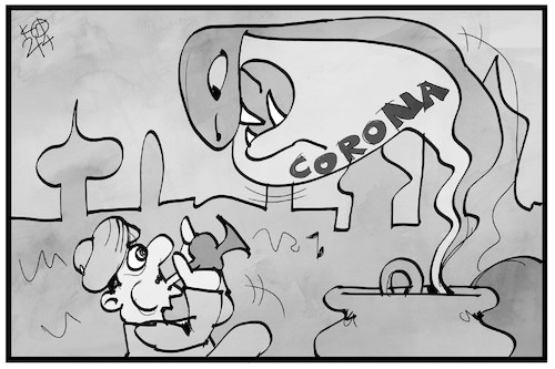 Cartoon: Corona in Indien (medium) by Kostas Koufogiorgos tagged karikatur,koufogiorgos,illustration,cartoon,indien,corona,mutation,pandemie,virus,schlangenbeschwoerung,schlange,karikatur,koufogiorgos,illustration,cartoon,indien,corona,mutation,pandemie,virus,schlangenbeschwoerung,schlange
