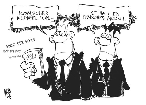 Cartoon: Das Ende des Euros (medium) by Kostas Koufogiorgos tagged euro,währung,europa,finnland,zone,karikatur,kostas,koufogiorgos