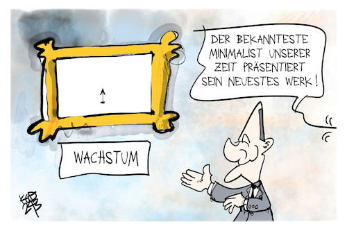 Cartoon: Das minimalistische Wachstum (medium) by Kostas Koufogiorgos tagged karikatur,koufogiorgos,wirtschaft,wachstum,scholz,kunst,minimalistisch,leer,stil,gemälde,bild,karikatur,koufogiorgos,wirtschaft,wachstum,scholz,kunst,minimalistisch,leer,stil,gemälde,bild