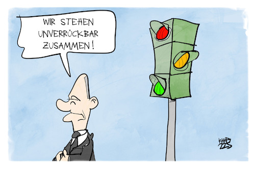 Die Ampel steht zusammen