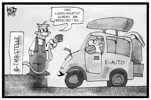 Cartoon: Elektromobilität (medium) by Kostas Koufogiorgos tagged karikatur,koufogiorgos,illustration,cartoon,elektromobilität,wirtschaft,auto,konzern,automobil,schnelladestation,tankstelle,strom,karikatur,koufogiorgos,illustration,cartoon,elektromobilität,wirtschaft,auto,konzern,automobil,schnelladestation,tankstelle,strom