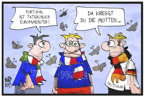 Cartoon: EM-Finale (medium) by Kostas Koufogiorgos tagged karikatur,koufogiorgos,illustration,cartoon,em,finale,europameisterschaft,motten,plage,insekt,portugal,italien,frankreich,deutschland,fussball,sport,karikatur,koufogiorgos,illustration,cartoon,em,finale,europameisterschaft,motten,plage,insekt,portugal,italien,frankreich,deutschland,fussball,sport