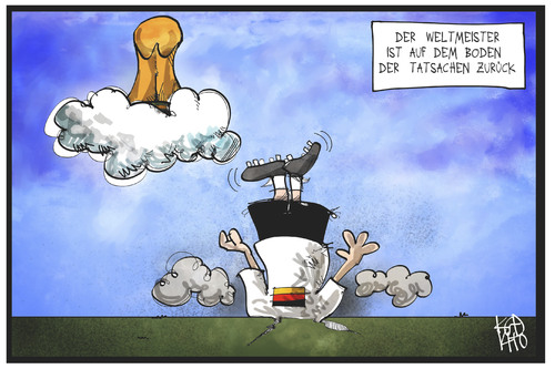 Cartoon: EM-Qualifikation (medium) by Kostas Koufogiorgos tagged karikatur,koufogiorgos,illustration,cartoon,em,qualifikation,fußball,weltmeister,himmel,erde,tatsachen,sport,dfb,pokal,fifa,karikatur,koufogiorgos,illustration,cartoon,em,qualifikation,fußball,weltmeister,himmel,erde,tatsachen,sport,dfb,pokal,fifa