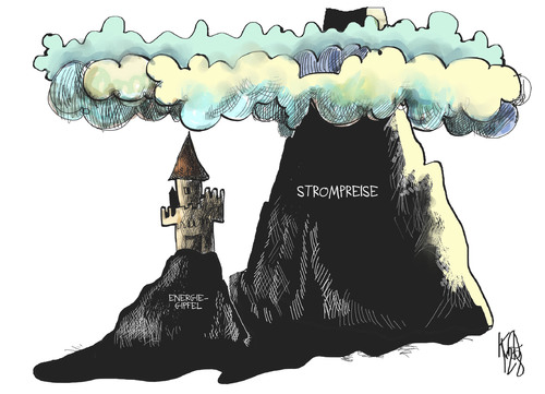 Cartoon: Energie-Gipfel (medium) by Kostas Koufogiorgos tagged energie,strom,preis,gipfel,energiewende,karikatur,kostas,koufogiorgos,energie,strom,preis,gipfel,energiewende,karikatur,kostas,koufogiorgos