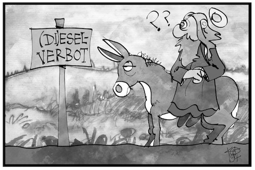 Cartoon: Eselverbot am Palmsonntag (medium) by Kostas Koufogiorgos tagged karikatur,koufogiorgos,illustration,cartoon,karwoche,palmsonntag,jesus,esel,diesel,verbot,christentum,christus,verkehr,karikatur,koufogiorgos,illustration,cartoon,karwoche,palmsonntag,jesus,esel,diesel,verbot,christentum,christus,verkehr