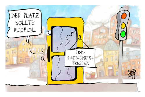Cartoon: FDP-Dreikönigstreffen (medium) by Kostas Koufogiorgos tagged karikatur,koufogiorgos,fdp,dreikönigstreffen,telefonzelle,partei,karikatur,koufogiorgos,fdp,dreikönigstreffen,telefonzelle,partei