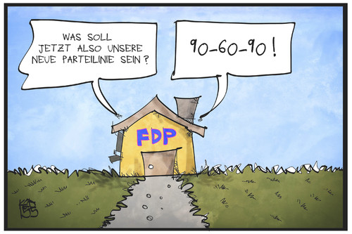 Cartoon: FDP-Parteitag (medium) by Kostas Koufogiorgos tagged karikatur,koufogiorgos,illustration,cartoon,fdp,partei,haus,linie,profil,modelmaße,politik,programm,budnesparteitag,karikatur,koufogiorgos,illustration,cartoon,fdp,partei,haus,linie,profil,modelmaße,politik,programm,budnesparteitag