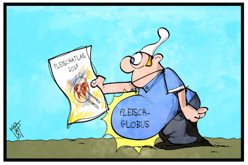 Cartoon: Fleischatlas (medium) by Kostas Koufogiorgos tagged karikatur,koufogiorgos,illustration,cartoon,fleisch,atlas,globus,bauch,übergewicht,tierschutz,ernaehrung,bund,gesundheit,michel,karikatur,koufogiorgos,illustration,cartoon,fleisch,atlas,globus,bauch,übergewicht,tierschutz,ernaehrung,bund,gesundheit,michel