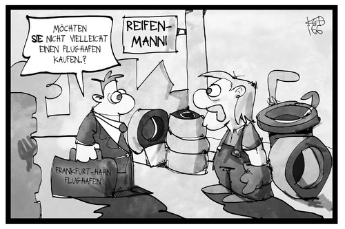 Cartoon: Frankfurt-Hahn (medium) by Kostas Koufogiorgos tagged karikatur,koufogiorgos,illustration,cartoon,frankfurt,hahn,flughafen,reifenhandel,reifenhändler,deal,verkauf,wirtschaftsprüfer,karikatur,koufogiorgos,illustration,cartoon,frankfurt,hahn,flughafen,reifenhandel,reifenhändler,deal,verkauf,wirtschaftsprüfer