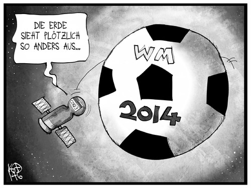 Cartoon: Fußball-Welt (medium) by Kostas Koufogiorgos tagged karikatur,koufogiorgos,illustration,cartoon,fussball,wm,2014,sojus,weltall,astronaut,erde,ball,sport,weltmeisterschaft,karikatur,koufogiorgos,illustration,cartoon,fussball,wm,2014,sojus,weltall,astronaut,erde,ball,sport,weltmeisterschaft