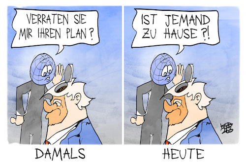 Cartoon: Gähnende Leere (medium) by Kostas Koufogiorgos tagged karikatur,koufogiorgos,trump,kopf,erde,gehirn,leer,usa,karikatur,koufogiorgos,trump,kopf,erde,gehirn,leer,usa