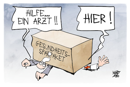 Cartoon: Gesundheitsreform (medium) by Kostas Koufogiorgos tagged karikatur,koufogiorgos,gesundheitsreform,sparpaket,last,michel,arzt,hilfe,karikatur,koufogiorgos,gesundheitsreform,sparpaket,last,michel,arzt,hilfe
