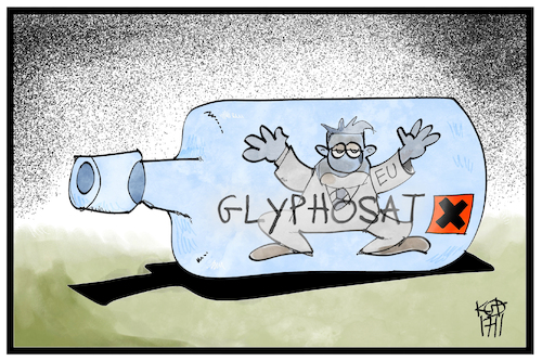 Cartoon: Glyphosat (medium) by Kostas Koufogiorgos tagged karikatur,koufogiorgos,illustration,cartoon,glyphosat,eu,flasche,gift,umwelt,pflanzenschutzmittel,gefangen,eingeschlossen,karikatur,koufogiorgos,illustration,cartoon,glyphosat,eu,flasche,gift,umwelt,pflanzenschutzmittel,gefangen,eingeschlossen