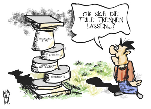 Cartoon: Griechenland (medium) by Kostas Koufogiorgos tagged griechenland,stütze,wirtschaft,europa,euro,schulden,krise,korruption,bürokratie,karikatur,kostas,koufogiorgos,griechenland,stütze,wirtschaft,europa,euro,schulden,krise,korruption,bürokratie,karikatur,kostas,koufogiorgos