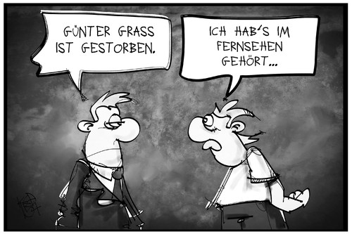 Cartoon: Günter Grass im TV (medium) by Kostas Koufogiorgos tagged bildung,literatur,fernsehen,tod,grass,günther,cartoon,illustration,koufogiorgos,karikatur,karikatur,koufogiorgos,illustration,cartoon,günther,grass,tod,fernsehen,literatur,bildung