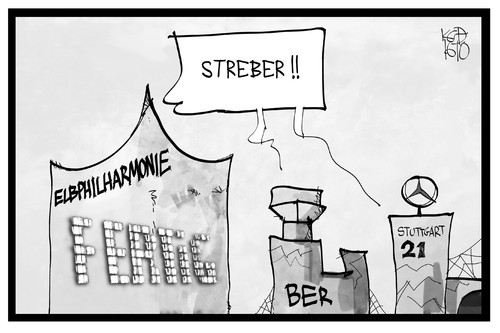 Cartoon: Hamburg ist fertig (medium) by Kostas Koufogiorgos tagged karikatur,koufogiorgos,illustration,cartoon,hamburg,berlin,stuttgart,sieg,grossprojekt,baustelle,bahnhof,flughafen,elbphilharmnie,streber,angeber,fertig,karikatur,koufogiorgos,illustration,cartoon,hamburg,berlin,stuttgart,sieg,grossprojekt,baustelle,bahnhof,flughafen,elbphilharmnie,streber,angeber,fertig