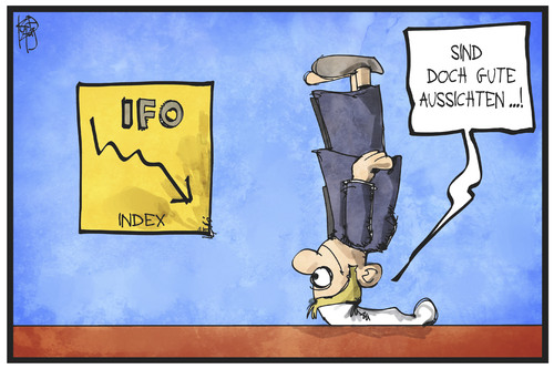 Cartoon: Ifo-Index (medium) by Kostas Koufogiorgos tagged index,ifo,cartoon,illustration,koufogiorgos,karikatur,wirtschaft,kurve,fall,michel,perspektive,geschäftsklimaindex,karikatur,koufogiorgos,illustration,cartoon,ifo,index,wirtschaft,kurve,fall,michel,perspektive,geschäftsklimaindex