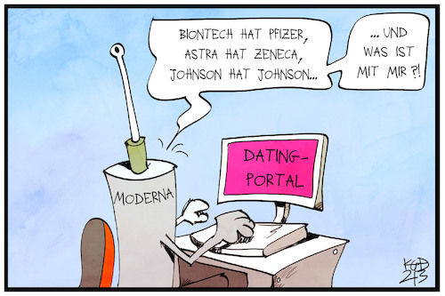 Cartoon: Impfstoff-Dating (medium) by Kostas Koufogiorgos tagged karikatur,koufogiorgos,illustration,cartoon,ema,impfstoff,spritze,corona,pandemie,vakzin,johnson,moderna,biontech,pfizer,astrazeneca,liebe,dating,romantik,allein,einsamkeit,karikatur,koufogiorgos,illustration,cartoon,ema,impfstoff,spritze,corona,pandemie,vakzin,johnson,moderna,biontech,pfizer,astrazeneca,liebe,dating,romantik,allein,einsamkeit