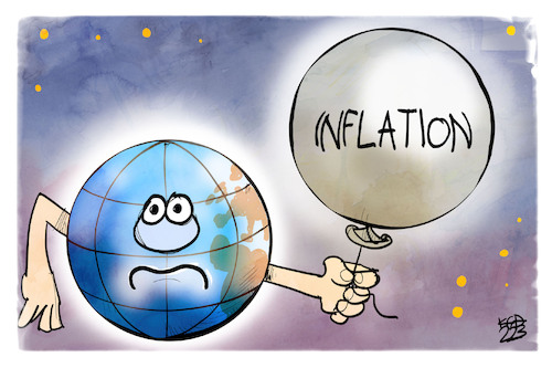 Cartoon: Inflation (medium) by Kostas Koufogiorgos tagged karikatur,koufogiorgos,wirtschaft,erde,inflation,teuerung,ballon,luft,karikatur,koufogiorgos,wirtschaft,erde,inflation,teuerung,ballon,luft