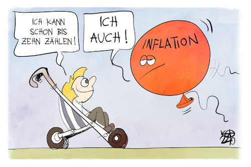 Cartoon: Inflation (medium) by Kostas Koufogiorgos tagged karikatur,koufogiorgos,inflation,kind,rechnen,zählen,wirtschaft,karikatur,koufogiorgos,inflation,kind,rechnen,zählen,wirtschaft