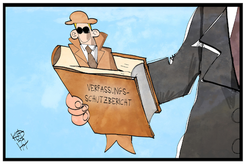 Cartoon: Inside Verfassungsschutzbericht (medium) by Kostas Koufogiorgos tagged karikatur,koufogiorgos,illustration,cartoon,verfassungsschutzbericht,spion,agent,sicherheit,bücherwurm,karikatur,koufogiorgos,illustration,cartoon,verfassungsschutzbericht,spion,agent,sicherheit,bücherwurm