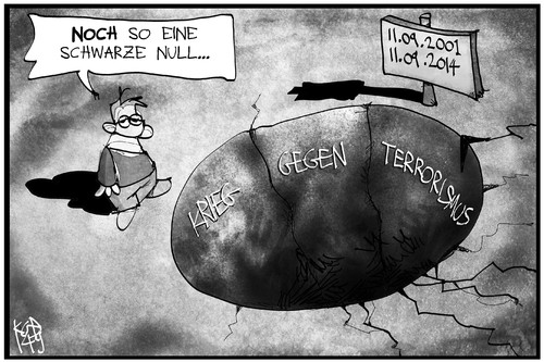 Cartoon: Jahrestag 11. September (medium) by Kostas Koufogiorgos tagged karikatur,koufogiorgos,cartoon,illustration,11,september,terrorismus,krieg,null,loch,usa,anschlag,jahrestag,politik,karikatur,koufogiorgos,cartoon,illustration,11,september,terrorismus,krieg,null,loch,usa,anschlag,jahrestag,politik