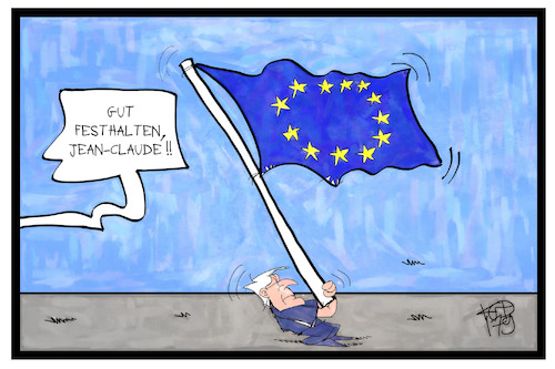 Cartoon: Juncker und die EU (medium) by Kostas Koufogiorgos tagged karikatur,koufogiorgos,illustration,cartoon,juncker,eu,europa,fahne,flagge,gemeinschaft,europäisch,karikatur,koufogiorgos,illustration,cartoon,juncker,eu,europa,fahne,flagge,gemeinschaft,europäisch