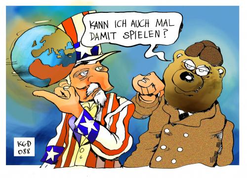 Cartoon: Kann ich auch mal damit spielen? (medium) by Kostas Koufogiorgos tagged russland,kaukasus,konflikt,gw,bush,abchasien,suedossetien,putin,medwedjew,usa,nato,eu,europa,europäische,union,saakaschwili,kosovo,unabhängigkeit,anerkennung,kostas,koufogiorgos,russland,kaukasus,kaukasus konflikt,konflikt,südossetien,südostsetien konflikt,vladimir putin,dmitri medwedew,abchasien,usa,nato,eu,europa,europäische union,michail saakaschwili,kosovo,unabhängigkeit,anerkennung,demokratisierung,kontrolle,südostsetien,vladimir,putin,dmitri,medwedjew,europäische,union,michail,saakaschwili,gw,medwedew