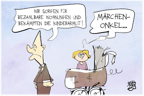 Cartoon: Kindergrundsicherung (medium) by Kostas Koufogiorgos tagged karikatur,koufogiorgos,kindergrundsicherung,märchenonkel,scholz,kind,armut,karikatur,koufogiorgos,kindergrundsicherung,märchenonkel,scholz,kind,armut