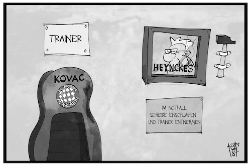 Cartoon: Kovac und Heynckes (medium) by Kostas Koufogiorgos tagged karikatur,koufogiorgos,illustration,cartoon,kovac,heynckes,trainer,coach,fussball,sport,fc,bayern,münchen,notfall,nothammer,karikatur,koufogiorgos,illustration,cartoon,kovac,heynckes,trainer,coach,fussball,sport,fc,bayern,münchen,notfall,nothammer