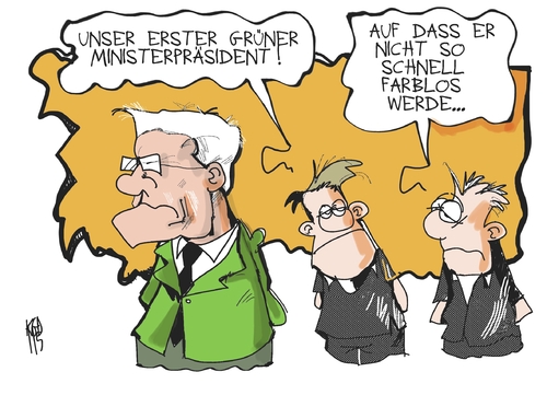 Cartoon: Kretschmann (medium) by Kostas Koufogiorgos tagged kretschmann,baden württemberg,wahl,wahlen,wechsel,landtag,landtagswahl,farblos,baden,württemberg