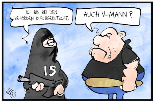 Cartoon: Kriegsverbrecher (medium) by Kostas Koufogiorgos tagged karikatur,koufogiorgos,illustration,cartoon,vmann,kriegsverbrecher,is,terrorist,staat,behörde,gewalt,asylbewerber,flüchtlinge,neonazi,verfassungsschutz,karikatur,koufogiorgos,illustration,cartoon,vmann,kriegsverbrecher,is,terrorist,staat,behörde,gewalt,asylbewerber,flüchtlinge,neonazi,verfassungsschutz