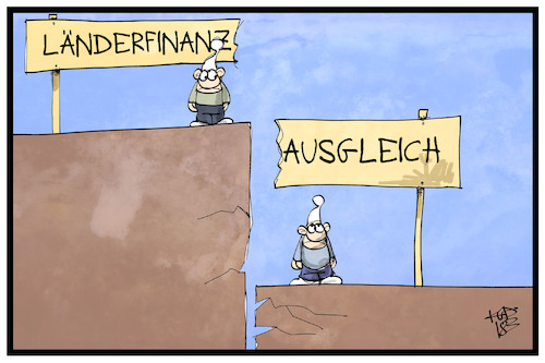 Cartoon: Länderfinanzausgleich (medium) by Kostas Koufogiorgos tagged karikatur,koufogiorgos,cartoon,illustration,länderfinanzausgleich,niveau,unterschied,stufe,ost,west,deutschland,michel,umverteilung,arm,reich,politik,karikatur,koufogiorgos,cartoon,illustration,länderfinanzausgleich,niveau,unterschied,stufe,ost,west,deutschland,michel,umverteilung,arm,reich,politik