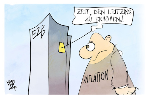 Cartoon: Leitzinserhöhung (medium) by Kostas Koufogiorgos tagged karikatur,koufogiorgos,leitzins,ezb,inflation,zinsen,wirtschaft,bank,karikatur,koufogiorgos,leitzins,ezb,inflation,zinsen,wirtschaft,bank