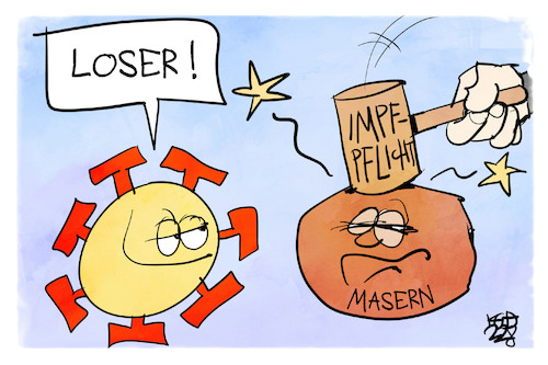 Cartoon: Masern-Impfung (medium) by Kostas Koufogiorgos tagged karikatur,koufogiorgos,masern,impfung,virus,corona,urteil,gericht,karikatur,koufogiorgos,masern,impfung,virus,corona,urteil,gericht